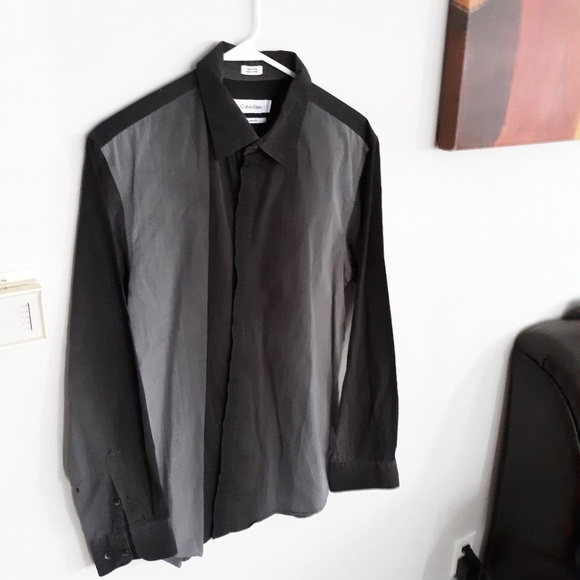 Calvin Klein Mens Medium Button Down Shirt - Picture 5 of 8